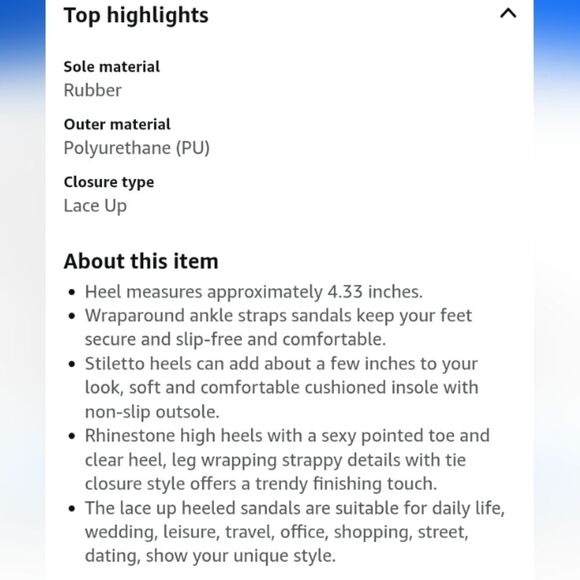 vivianly Rhinestone Lace Up Clear Heel Stilettos Size 9.5 NWT - Picture 8 of 9